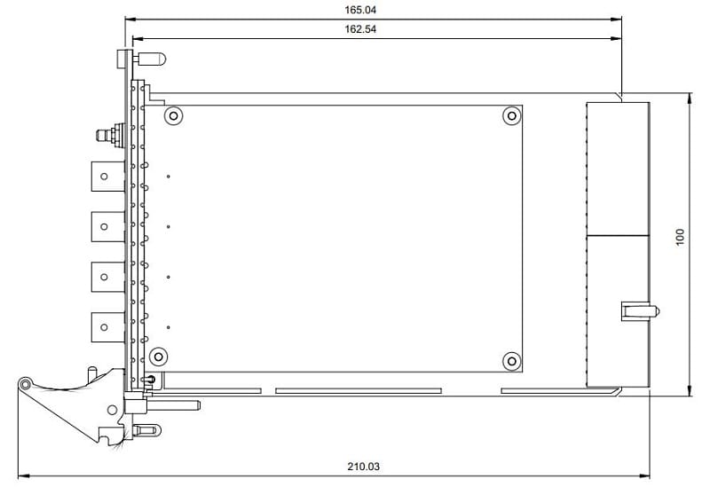 PXI-9527 - Wymiary karty w mm