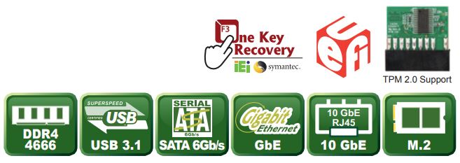 IEI PEMUX-XEW1, karta procesorowa, cechy