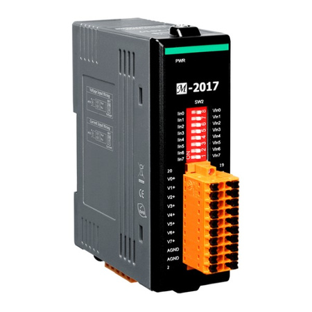 M-2017 CR - Moduł 8 wejść analogowych - Modbus RTU / DCON