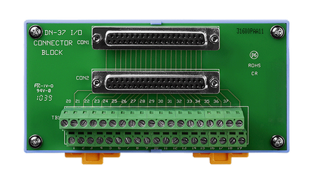 DN-37/2 - Przejściówka / adapter 2x DB37 (żeńskie) na terminal śrubowy