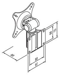 LA-106 - Uchwyt na ścianę VESA