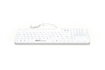 TKG-109-GCQ-PR-TOUCH-WHITE-IP68-MAG-BACKL-USB-US - Silikonowa klawiatura medyczna IP68