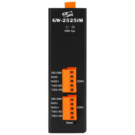 GW-2525iM - Przemysłowa bramka Modbus TCP do RTU/ASCII