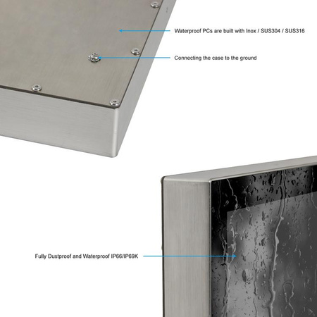WPC-C215WDC - Bezwentyaltorowy przemysłowy panel PC 21.5" IP69K