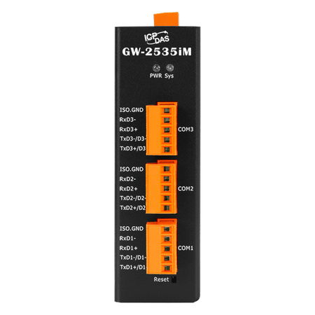 GW-2535iM - Przemysłowa bramka Modbus TCP do RTU/ASCII
