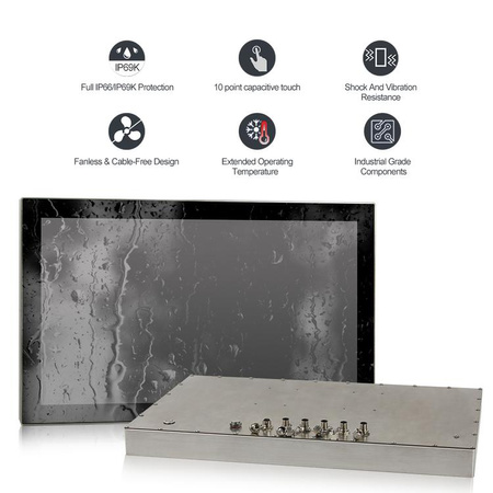 WPC-5215WDC - - Przemysłowy panel PC 21.5" IP66/IP69K