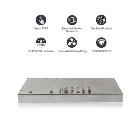 WPC-C215WDC - Bezwentyaltorowy przemysłowy panel PC 21.5" IP69K