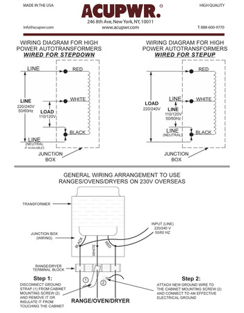 ADUH-6000 - Transformator "step-up / step-down" 110V - 240V AC, 6000VA