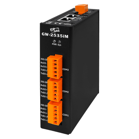 GW-2535iM - Przemysłowa bramka Modbus TCP do RTU/ASCII